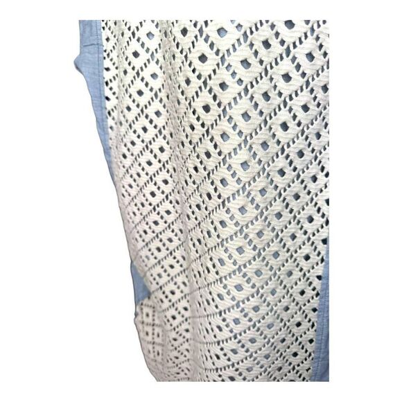 Free People Chambray Button Down Shirt with Crochet Back Panel - Picture 10 of 10